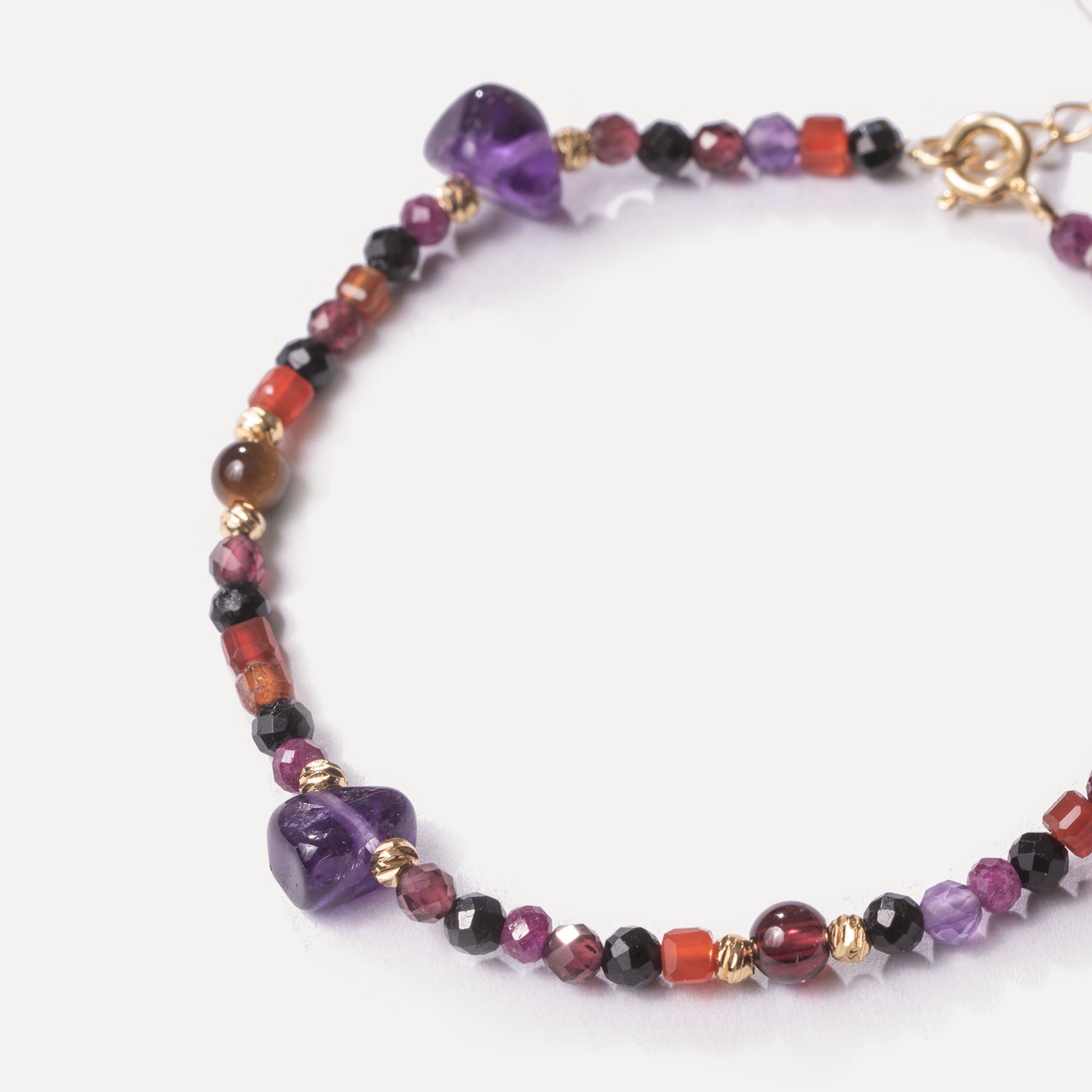 Amethyst and Mixed Nature Stone Bracelet