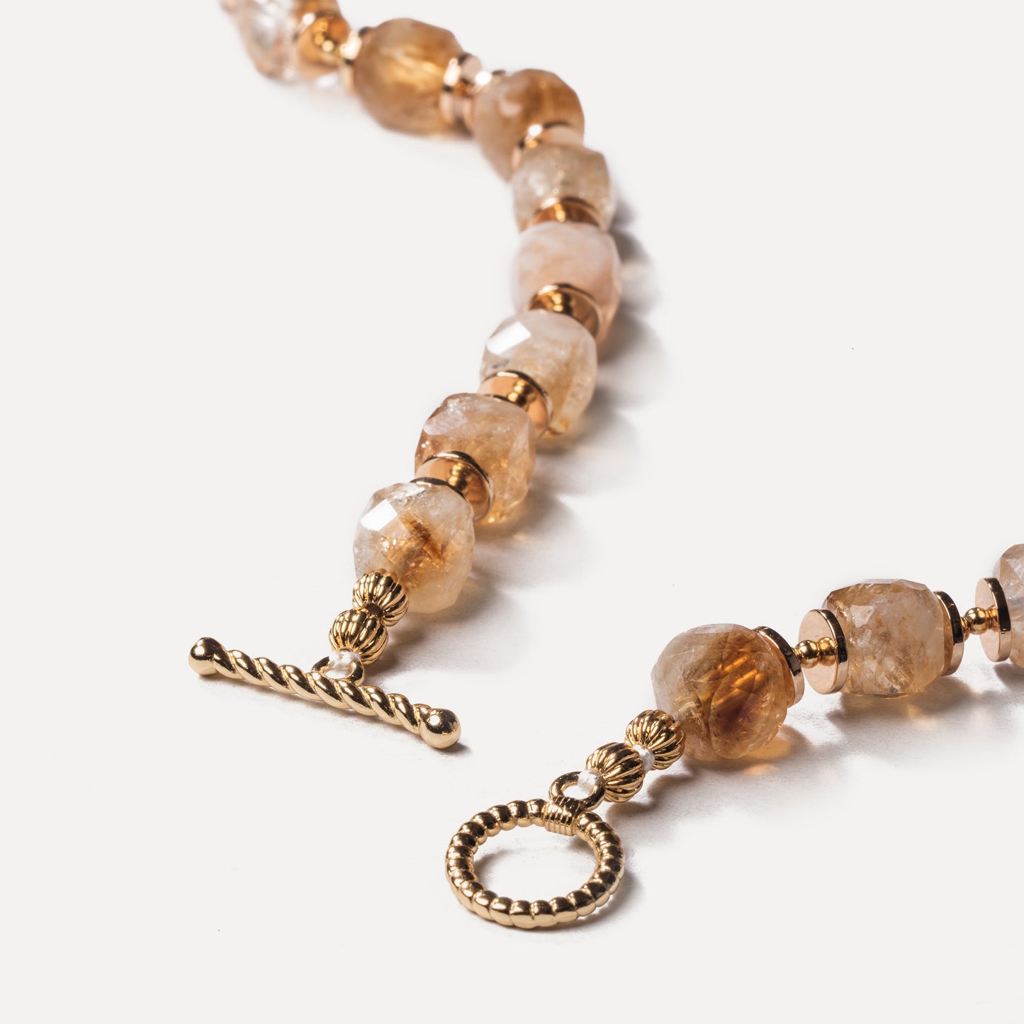 Saturn Beaded Necklace (Citrine)