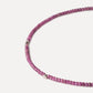 3mm Nature Ruby Corundum Beaded Necklace