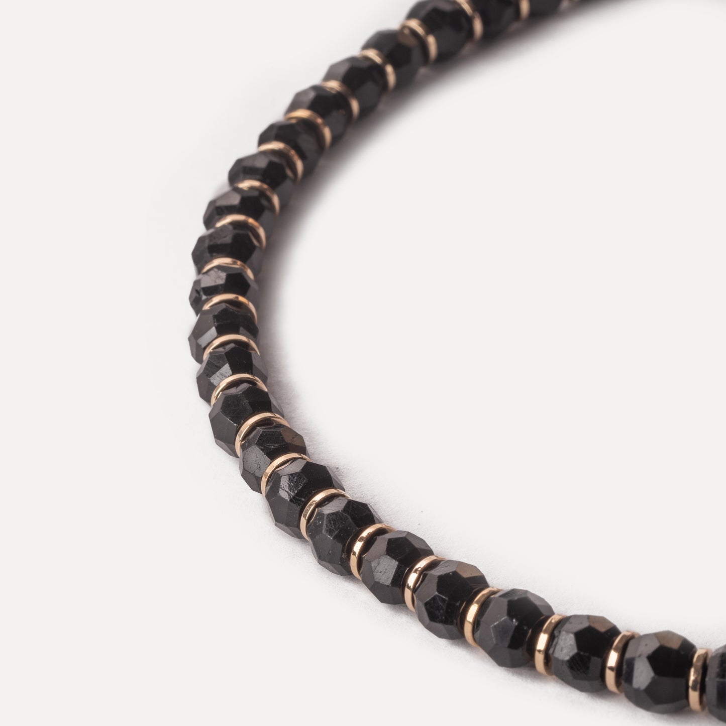 8mm Sigma Beaded Necklace (Black Tourmaline)