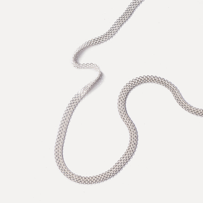 Sterling Sliver Chain Necklace and Bracelet Set