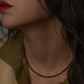 3mm Sigma Beaded Necklace (Black Tourmaline)
