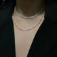 Sterling Sliver Chain Necklace and Bracelet Set