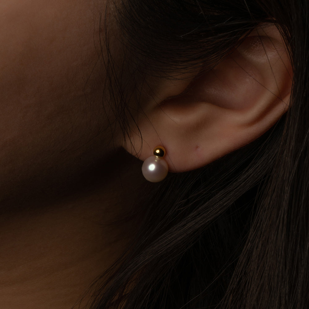 Elyse Little bubble Pearl Stud Earrings