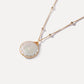 Hand Wire Wrapping Coin Baroque  Pearl Necklace