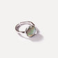 Black Mother of Pearl Ring with Sterling Sliver