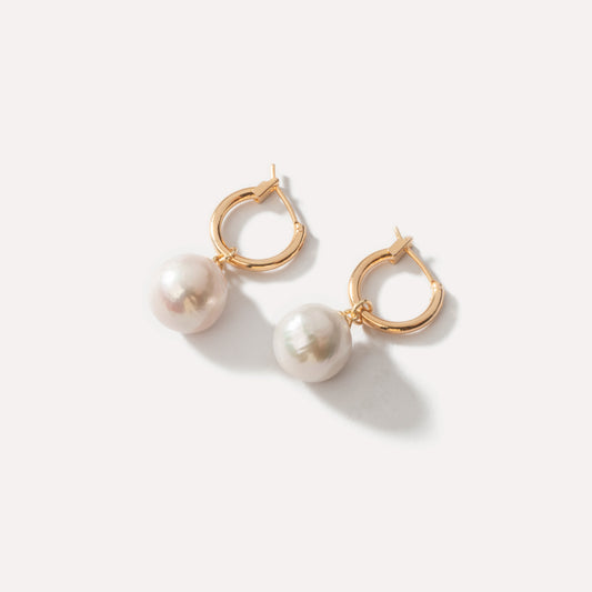 Mix&Match Baroque Pearl-Hoop Earrings