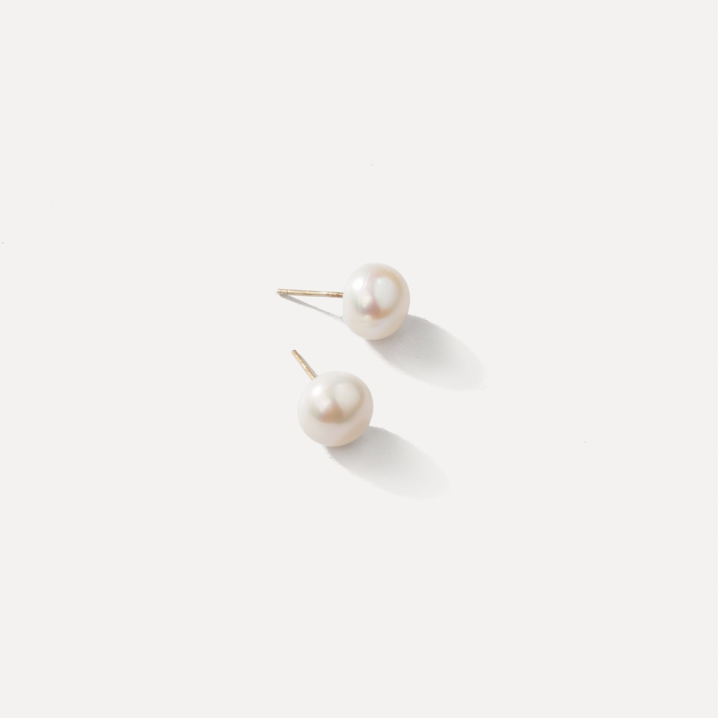 Button Pearl Stud Earrings