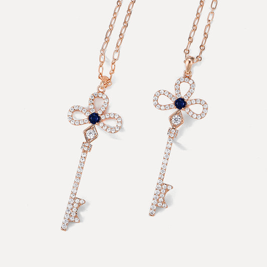 Sapphire Key Necklace