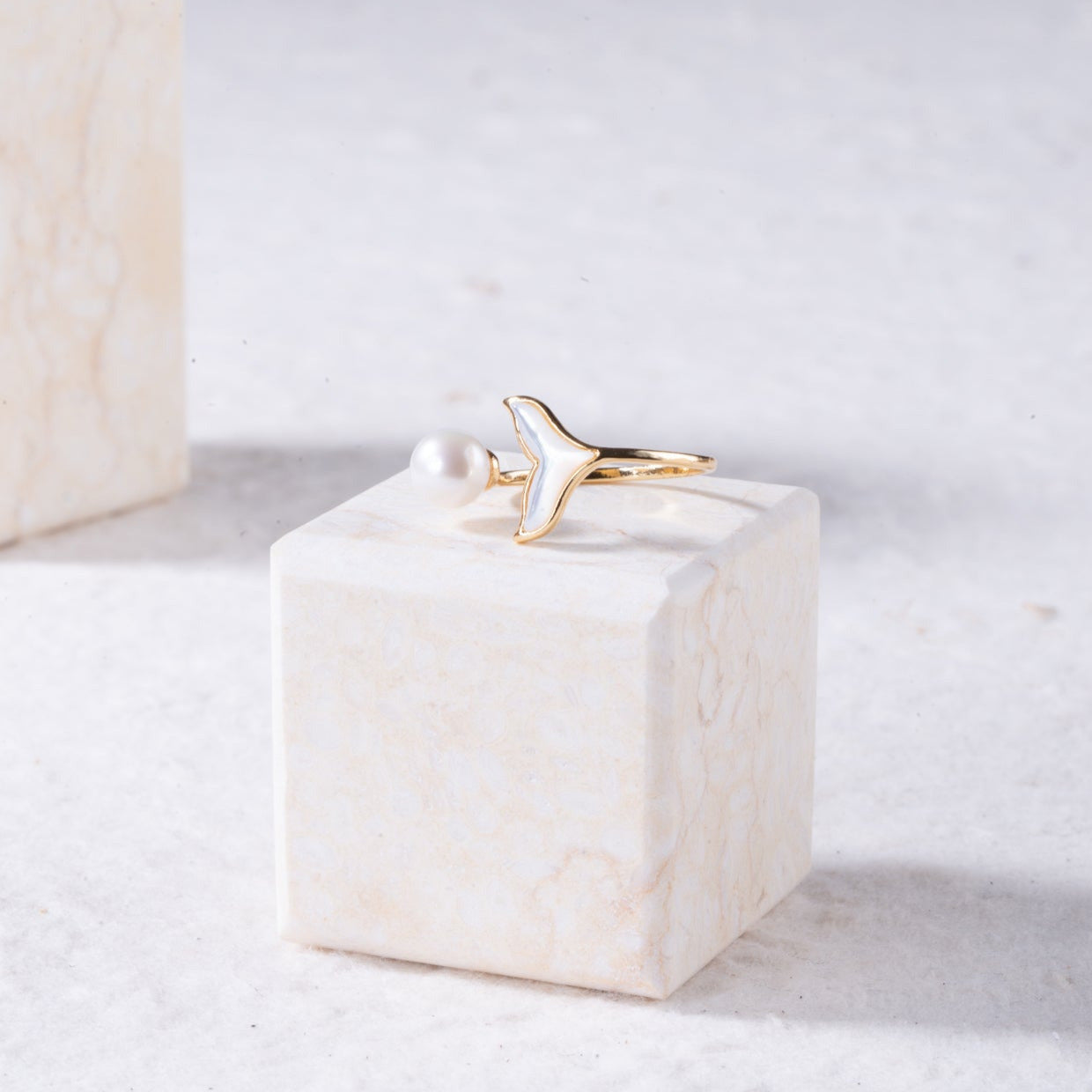 Mermaid Pearl Adjustable Ring