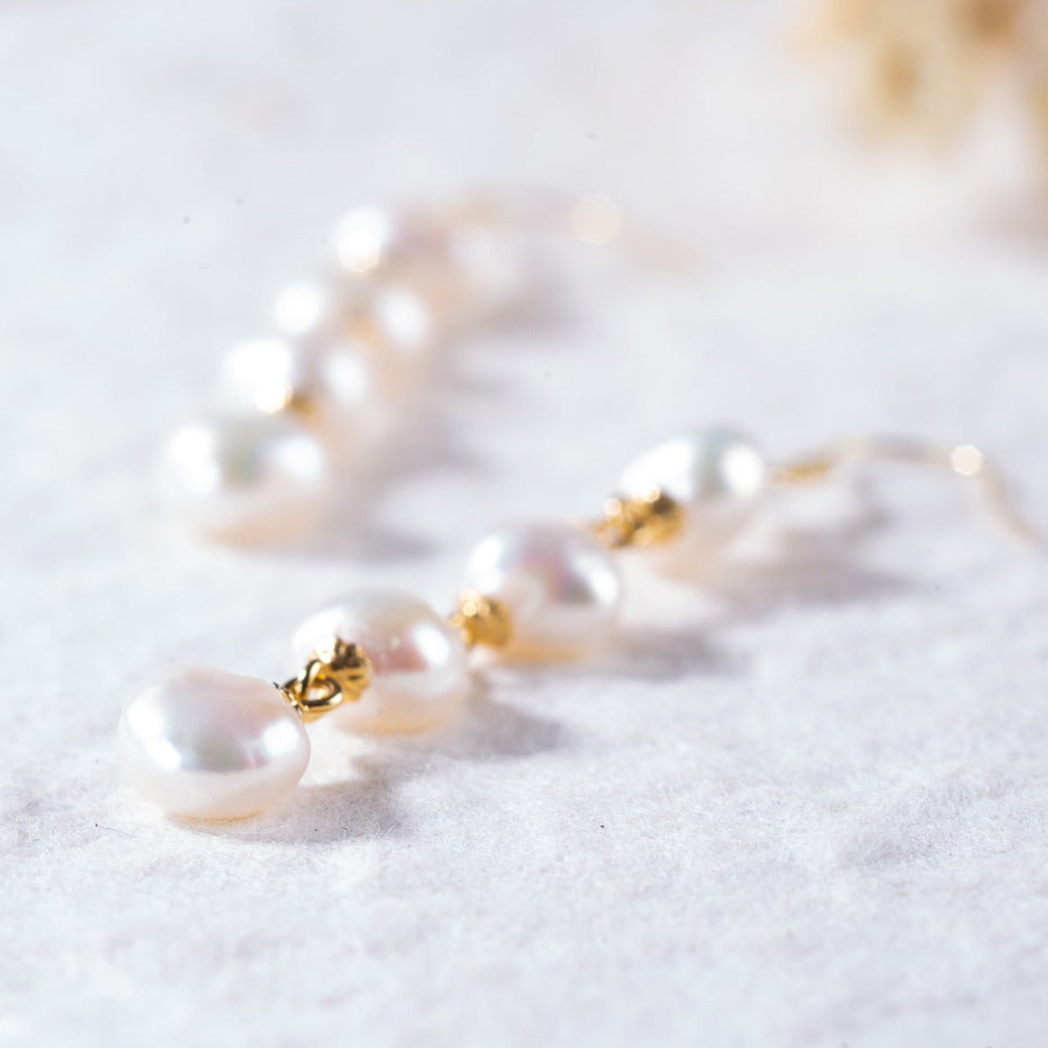 Nature Baroque Pearl Drop Earrings