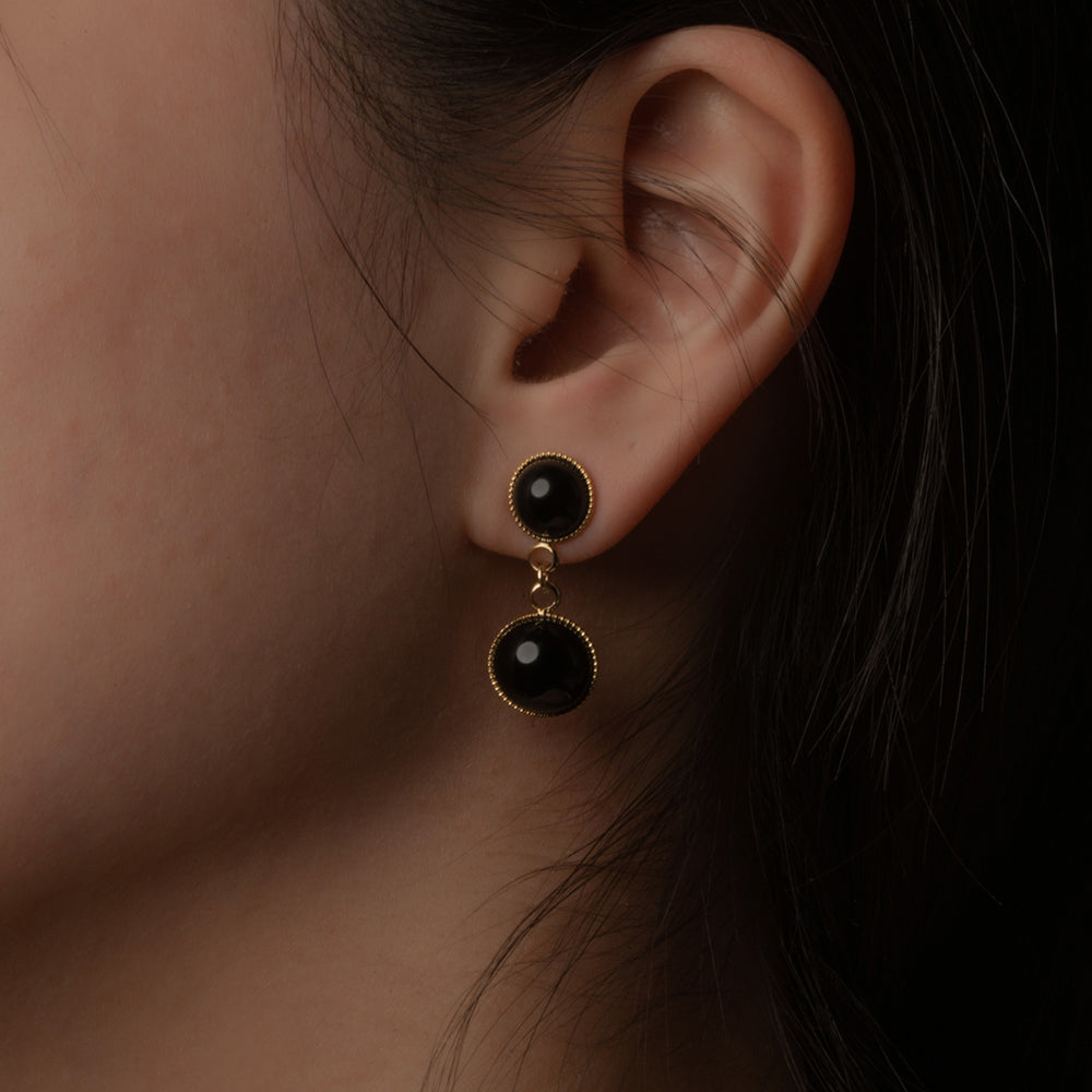 Natural Onyx Dorp Earrings