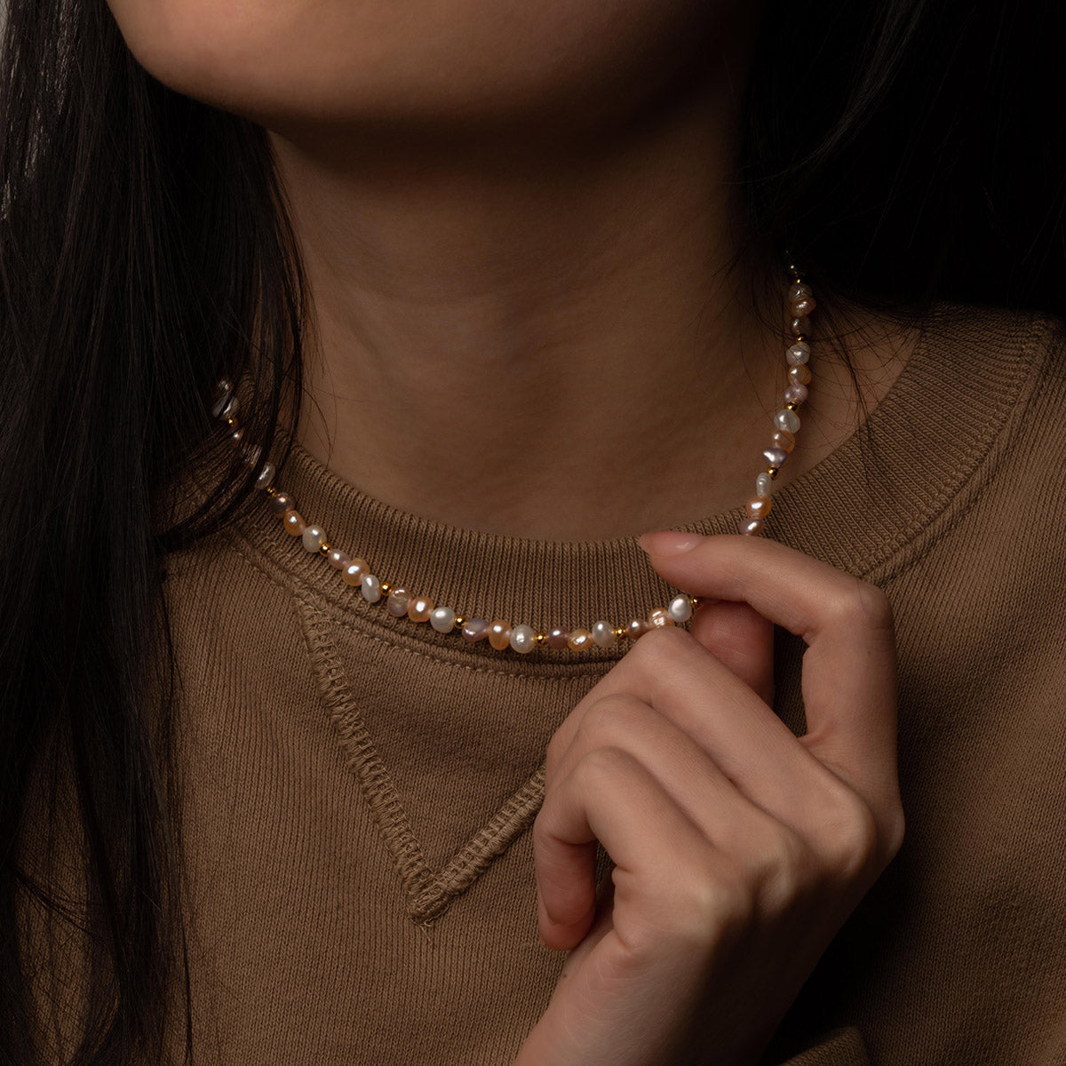 Candy Baroque Pearl Beaded Necklace