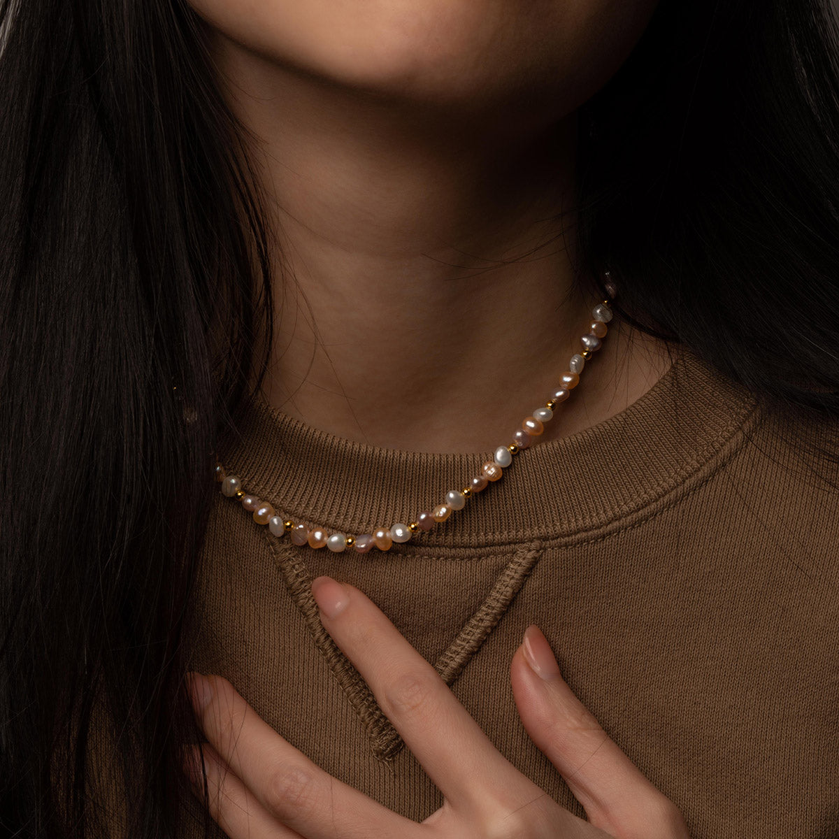 Candy Baroque Pearl Beaded Necklace