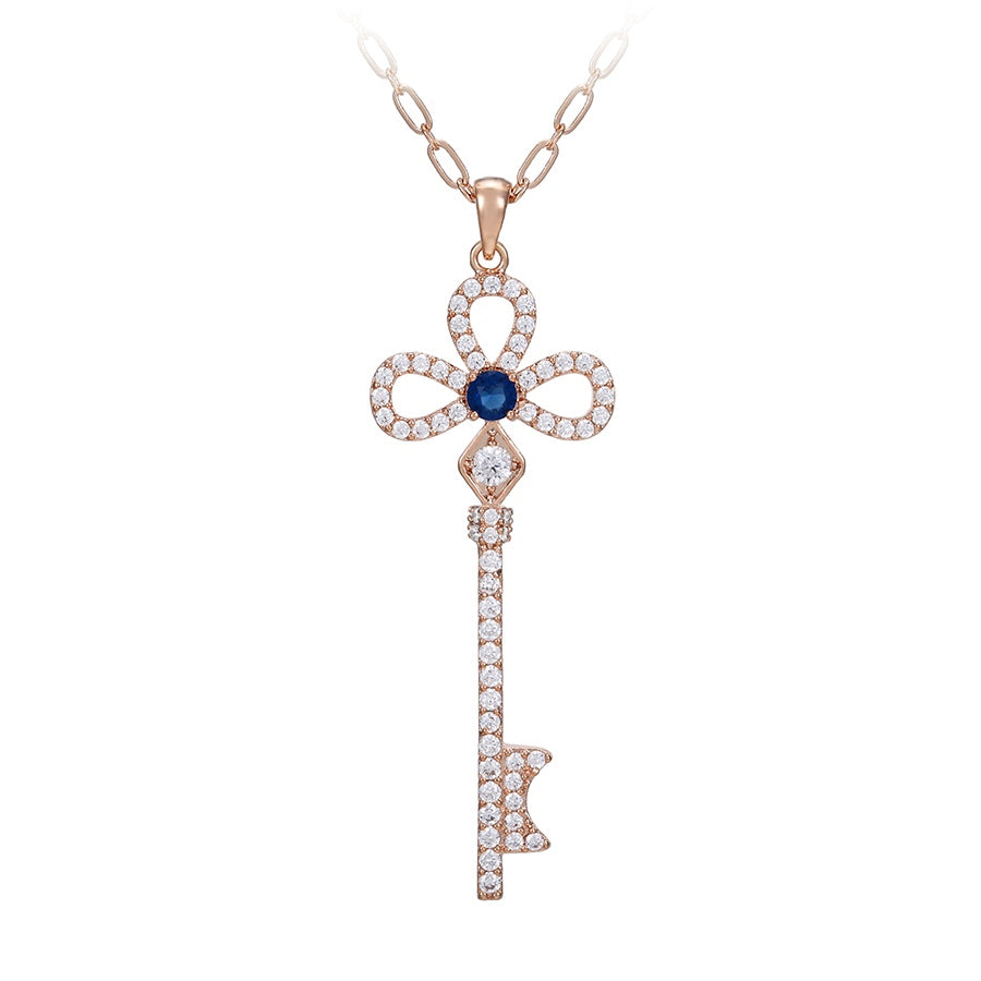 Sapphire Key Necklace