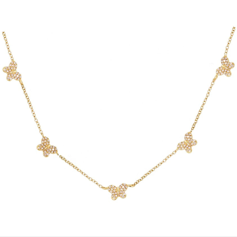 Butterflies Necklaces(18K Gold Vermeil)