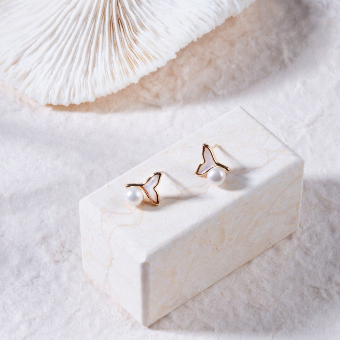 Mermaid Pearl Stud Earrings