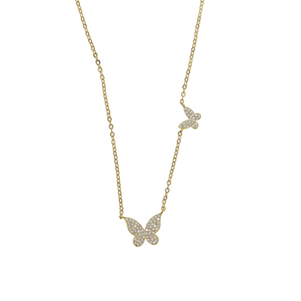 Two Butterfly Necklace