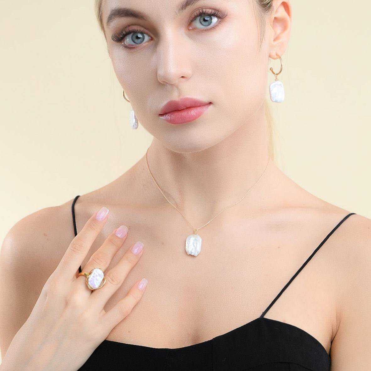 Mix&Match Baroque Pearl Necklace Baroque/strong luster Coin Round Square Raindrop pearl
