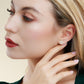 Four Leaf Clover Pearl Stud Earrings