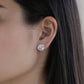 Keshi Pearl with Zircon Stud Earrings