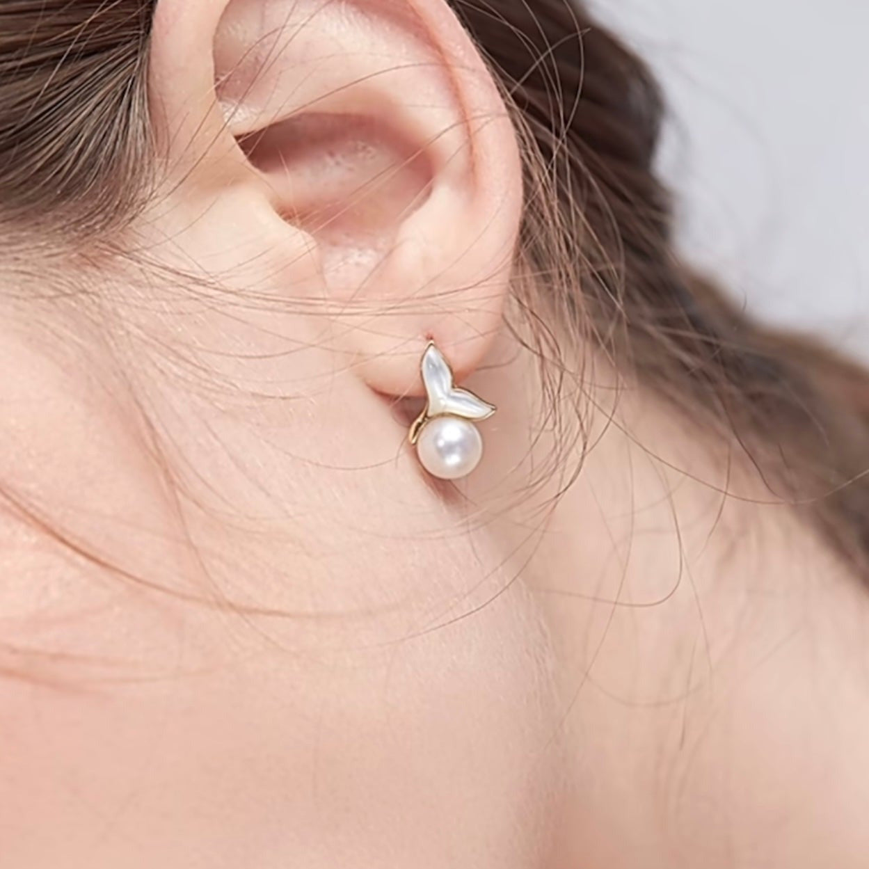Mermaid Pearl Stud Earrings