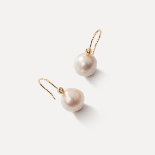 Opéra de Paris- Diamond Pearl Drop Earrings