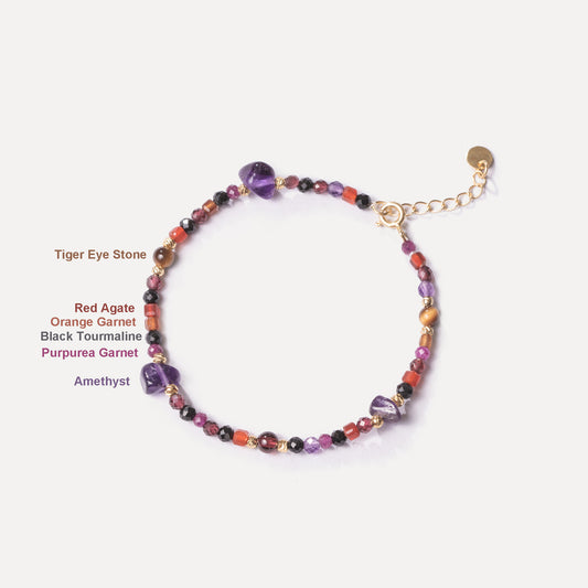 Amethyst and Mixed Nature Stone Bracelet