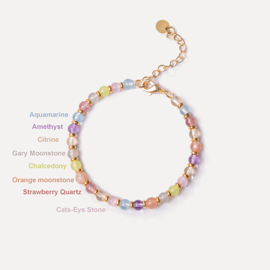 Nature Mixed Colorful Crystal Bracelet