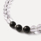 Hemera Beaded Necklace(White Crystal and Onyx)