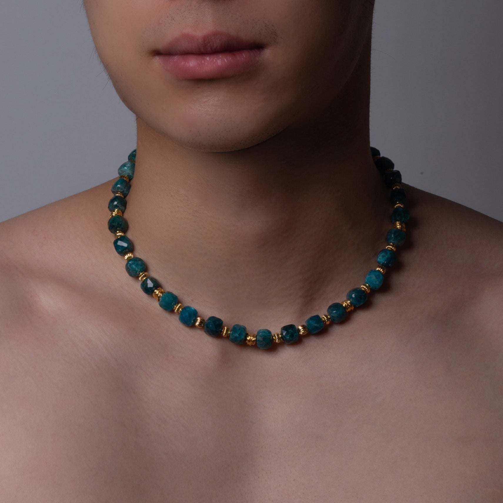 Neptune Beaded Necklace (Apatite)