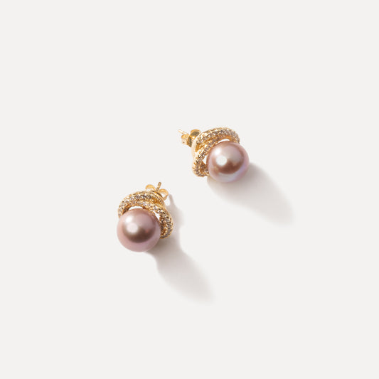 Royal Purple Edison Purple Pearl Stud Earrings