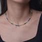 August Crush Crystal Beaded Necklace(Apatite/Amazonite/Peridot/ Chrysoprase)