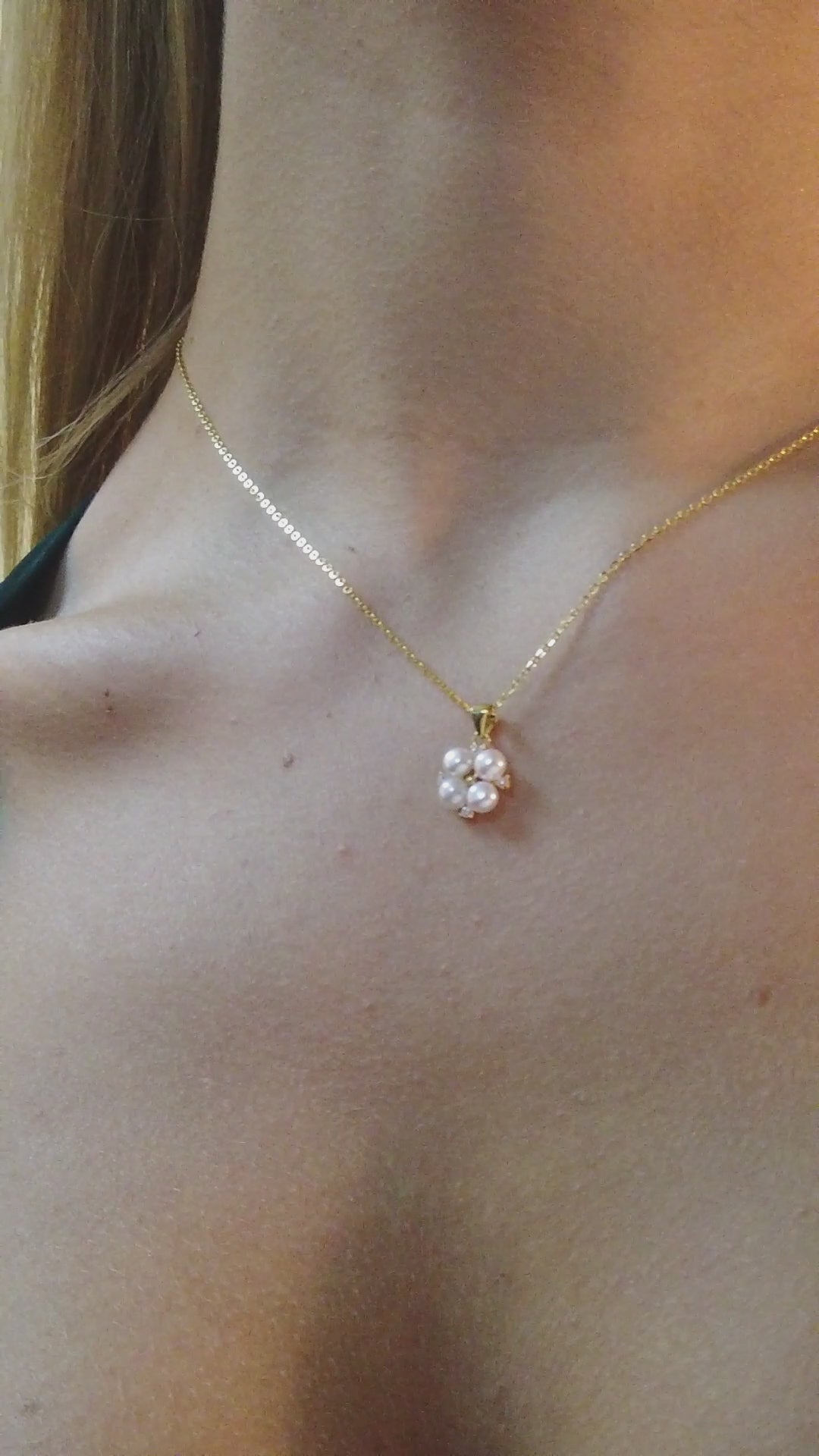 Four Leaf Clover Pearl Set