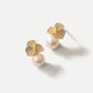 Opéra de Paris- Diamond ginkgo pearl stud Earrings