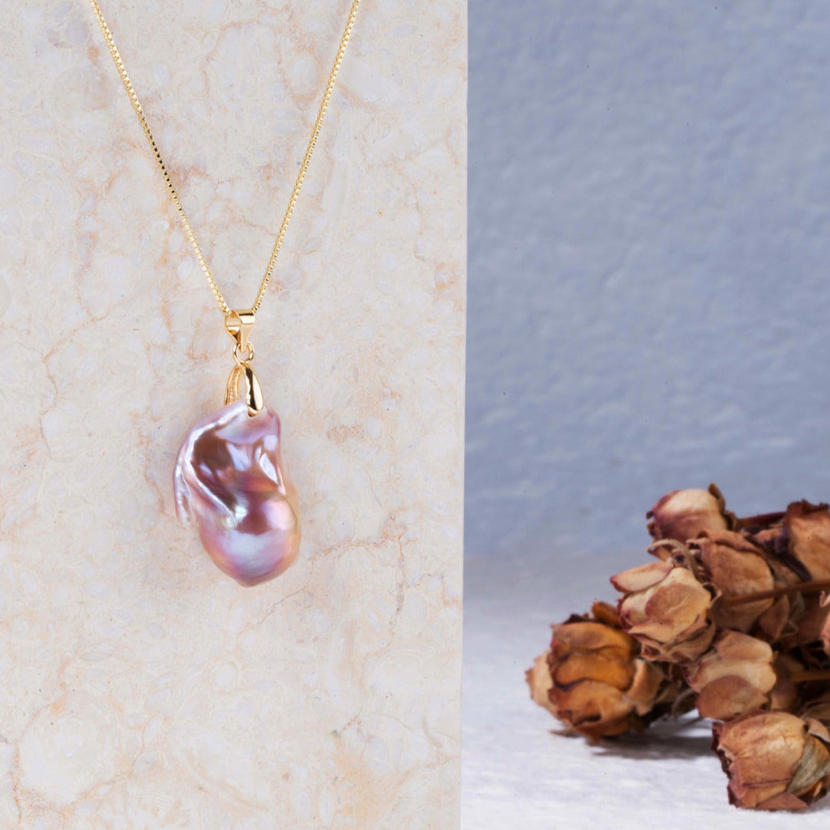 Nature Purple Baroque Pearl Necklace