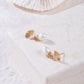 Theodora-Golden Ginkgo Pearl Stud Earrings