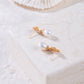 Theodora-Golden Ginkgo Pearl Stud Earrings